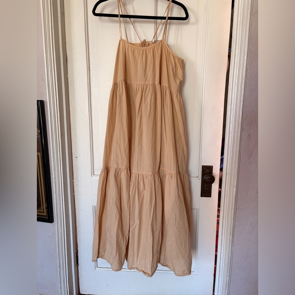 Strappy Everlane Gingham Orange Cotton Maxi